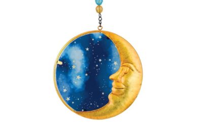 Celestial Crescent Moon Glass Sun Catcher | Regal Art & Gift