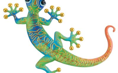 Regal Art Swirl Gecko Metal Wall Decor 16″ – Blue