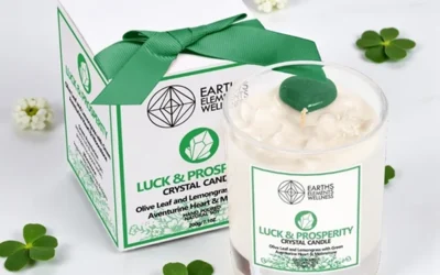 Luck & Prosperity Crystal Candle 7.1oz | Sedona Gift