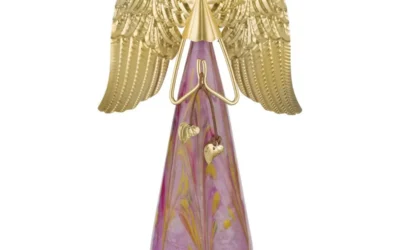 Sedona Purple Murano Glass Angel LED Lighted Decor