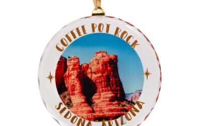 Sedona Crystal Ornament | Coffee Pot Rock Faceted Souvenir