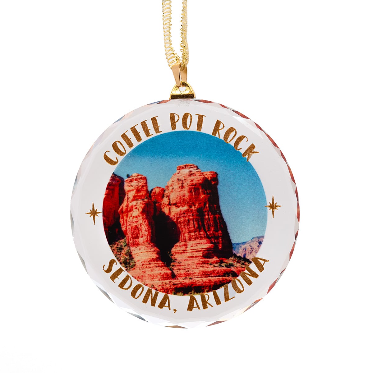 Sedona Crystal Ornament | Coffee Pot Rock Faceted Souvenir