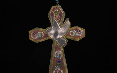 Peace Cross Beaded Ornament