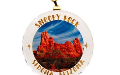 Sedona Snoopy Rock Crystal Ornament | Arizona Souvenir Gift