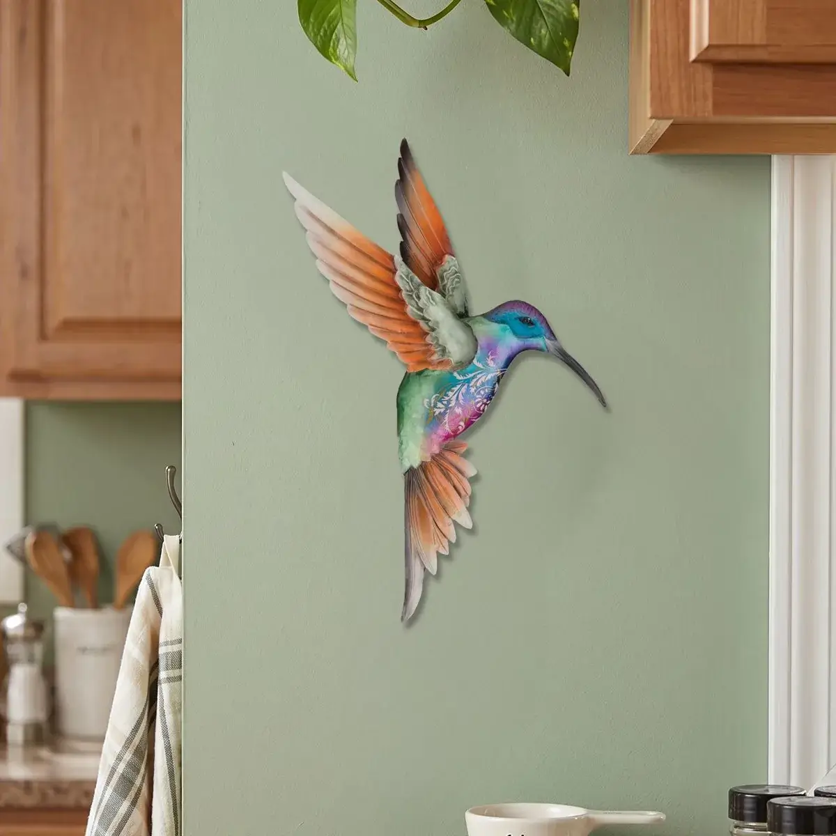 Sedona Small Coronet Jewel Hummingbird Metal & Capiz Wall Decor - Image 4