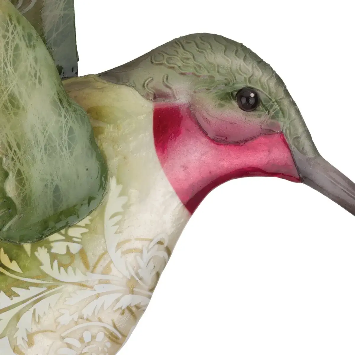 Sedona Large Ruby Jewel Hummingbird Metal & Capiz Wall Decor - Image 4